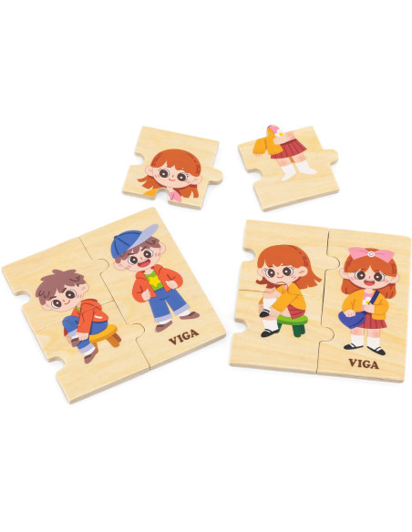 VIGA Układanka Edukacyjna Do Ubierania Puzzle