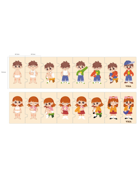 VIGA Układanka Edukacyjna Do Ubierania Puzzle