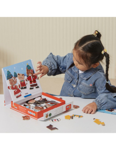 VIGA Drewaniana  Magnetyczna Układanka Rodzina Niedźwiadków