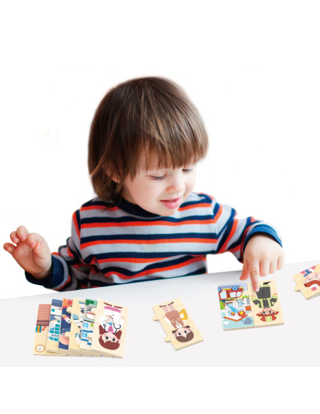 VIGA Drewniane Puzzle Układanka Dopasowanie Zawodów