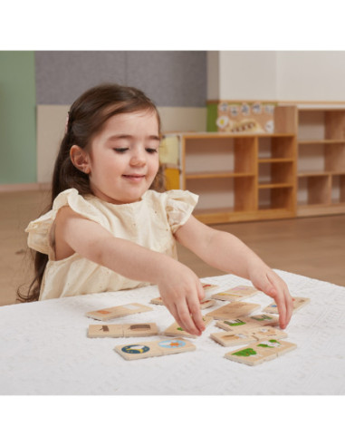 VIGA Drewniana Układanka Puzzle Przeciwieństwa