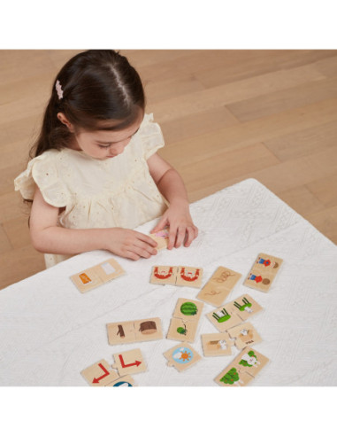 VIGA Drewniana Układanka Puzzle Przeciwieństwa