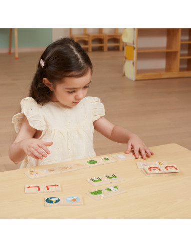 VIGA Drewniana Układanka Puzzle Przeciwieństwa