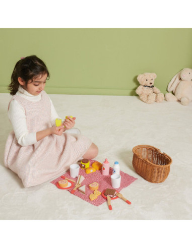 VIGA Drewniany Zestaw Piknikowy 30 el.