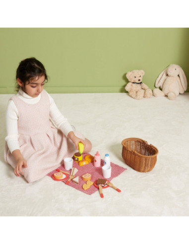 VIGA Drewniany Zestaw Piknikowy 30 el.