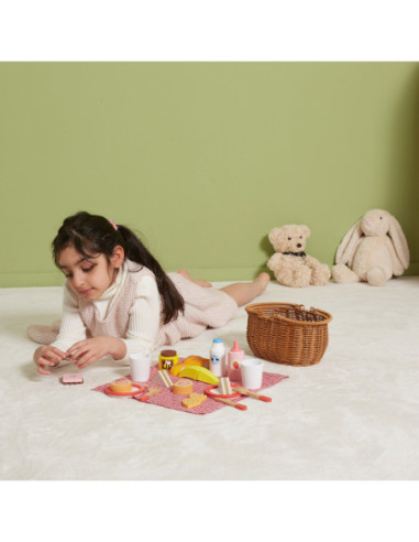 VIGA Drewniany Zestaw Piknikowy 30 el.