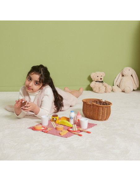 VIGA Drewniany Zestaw Piknikowy 30 el.