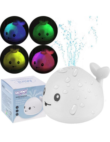 WOOPIE Zabawka do Kąpieli Wieloryb Tryskający Wodą Fontanna LED