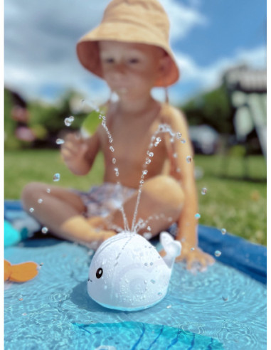 WOOPIE Zabawka do Kąpieli Wieloryb Tryskający Wodą Fontanna LED