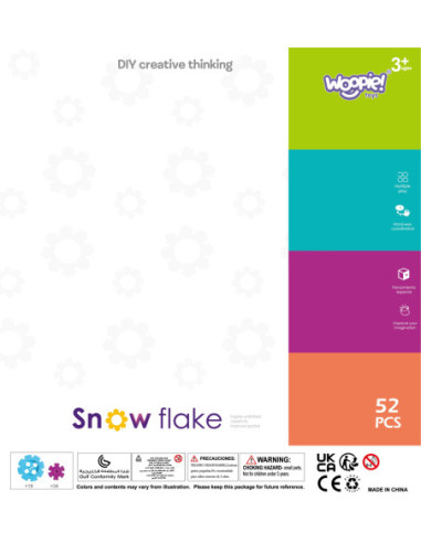 WOOPIE Klocki Konstrukcyjne Wafle Jeżyki 52 el.