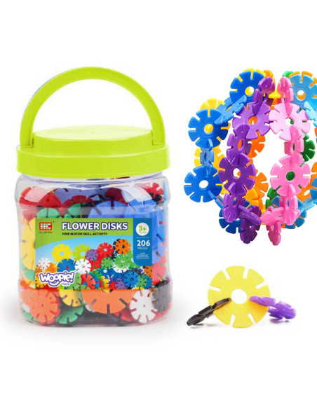 WOOPIE Klocki Konstrukcyjne Wafle Jeżyki w Tubie 206 el.