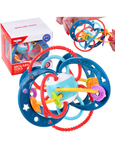 WOOPIE Zabawka Sensoryczna 2w1 Gryzak Grzechotka