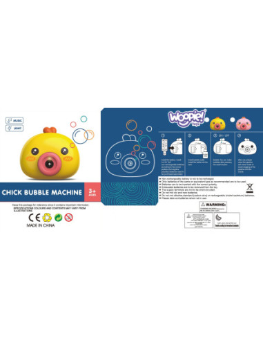 WOOPIE Maszyna Kurczaczek do Robienia Baniek Mydlanych dla Dzieci