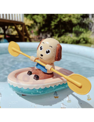 WOOPIE Zabawka do Kąpieli Nakręcany Wiosłujący Piesek Ponton