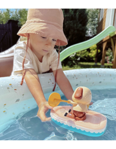 WOOPIE Zabawka do Kąpieli Nakręcany Wiosłujący Piesek Ponton
