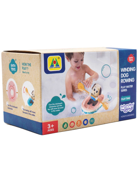 WOOPIE Zabawka do Kąpieli Nakręcany Wiosłujący Piesek Ponton
