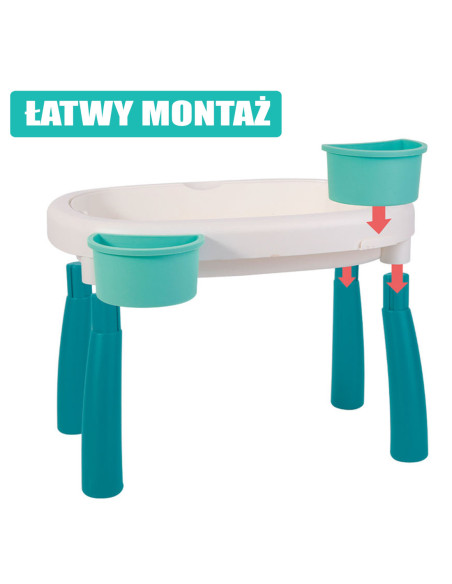 WOOPIE Stolik Wodny do Piasku Ośmiornica Piaskownica 13 akc.