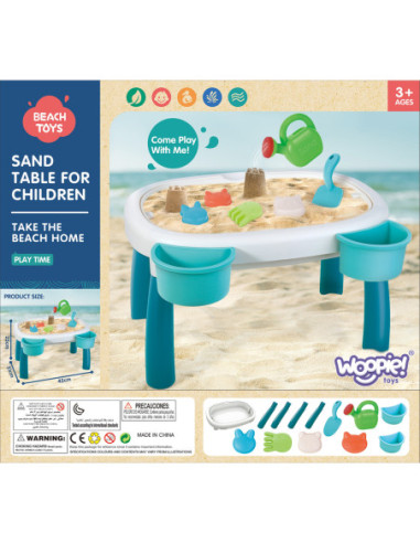 WOOPIE Stolik Wodny do Piasku Ośmiornica Piaskownica 13 akc.
