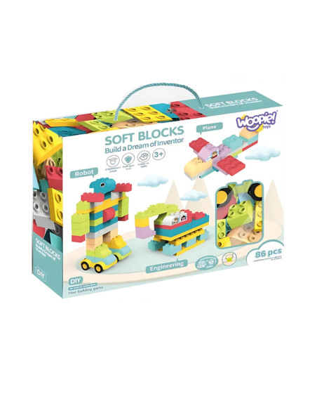 WOOPIE Klocki Konstrukcyjne 3D Sześciany 86 el.