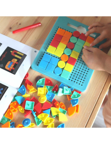 WOOPIE Układanka Magnetyczna Konstrukcyjna Tablica 112 el.