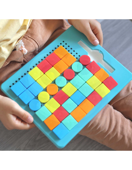 WOOPIE Układanka Magnetyczna Konstrukcyjna Tablica 112 el.