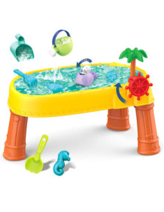 WOOPIE Stolik Wodny 2w1 Piaskownica Statek Piracki 8 akc.