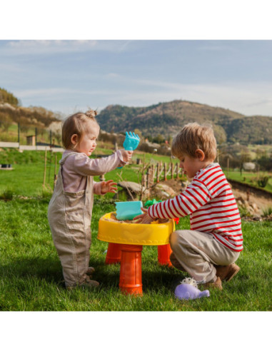 WOOPIE Stolik Wodny 2w1 Piaskownica Statek Piracki 8 akc.