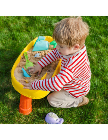 WOOPIE Stolik Wodny 2w1 Piaskownica Statek Piracki 8 akc.