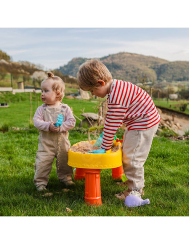 WOOPIE Stolik Wodny 2w1 Piaskownica Statek Piracki 8 akc.