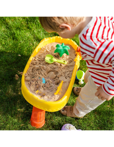 WOOPIE Stolik Wodny 2w1 Piaskownica Statek Piracki 8 akc.