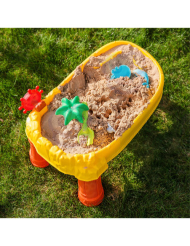 WOOPIE Stolik Wodny 2w1 Piaskownica Statek Piracki 8 akc.