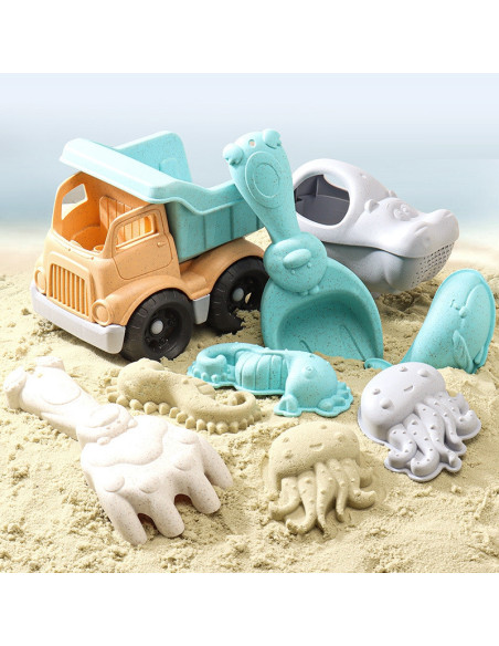 WOOPIE Zestaw do Piasku z Samochodzikiem 7 el. BIODEGRADOWALNY ORGANICZNY MATERIAŁ