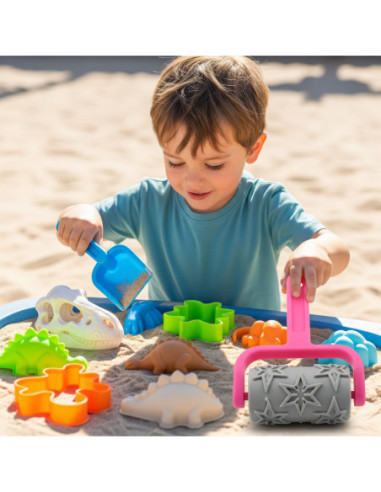 WOOPIE Zestaw do Piasku Dinozaury Wykopalisko 9 el.