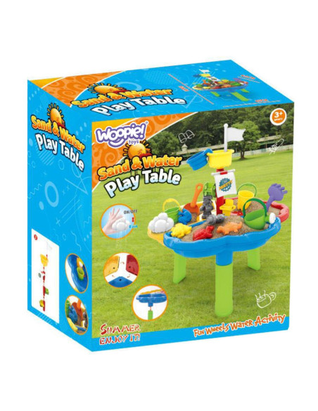 WOOPIE Stolik Wodny Piaskownica 3w1 Statek Piracki 13 el.