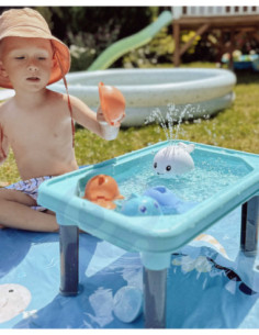 WOOPIE Stolik Wodny 3w1 Piaskownica Gra Łowienie Rybek 6 el. 2