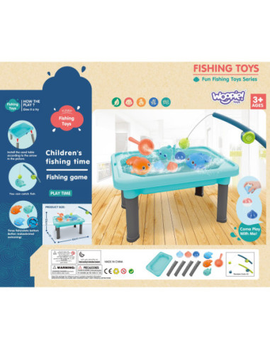 WOOPIE Stolik Wodny 3w1 Piaskownica Gra Łowienie Rybek 6 el.