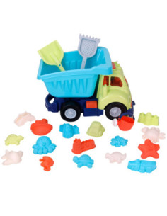 WOOPIE Sand Set with Truck 52 cm XXL and 20-piece Molds