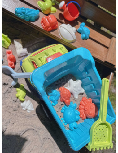 WOOPIE Zestaw do Piasku z Samochodzikiem i Foremkami 20 el.