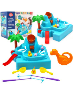 WOOPIE Water Table 2 in 1 Fishing Game Waterfall 6 pcs.