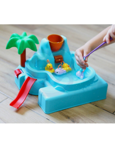 WOOPIE Stolik Wodny 2w1 Gra Łowienie Rybek Wodospad 6 el.