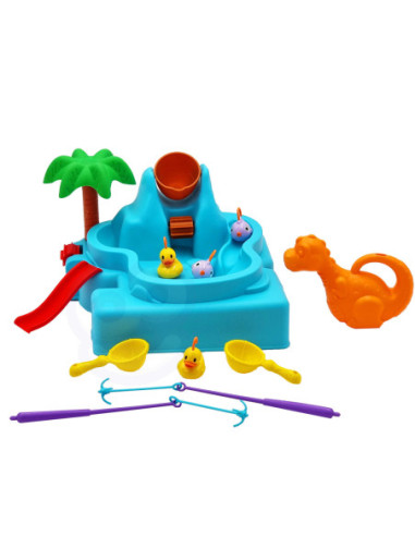 WOOPIE Stolik Wodny 2w1 Gra Łowienie Rybek Wodospad 6 el.