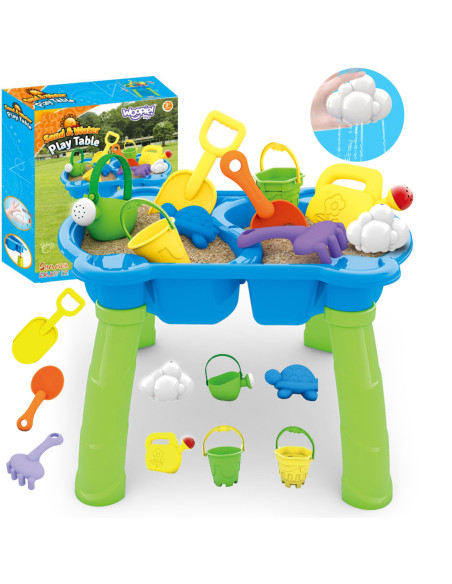 WOOPIE Stolik Wodny 2w1 Piaskownica 9 akc.