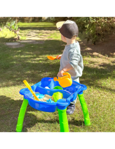 WOOPIE Stolik Wodny 2w1 Piaskownica 9 akc.