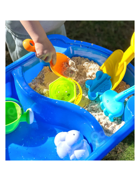 WOOPIE Stolik Wodny 2w1 Piaskownica 9 akc.