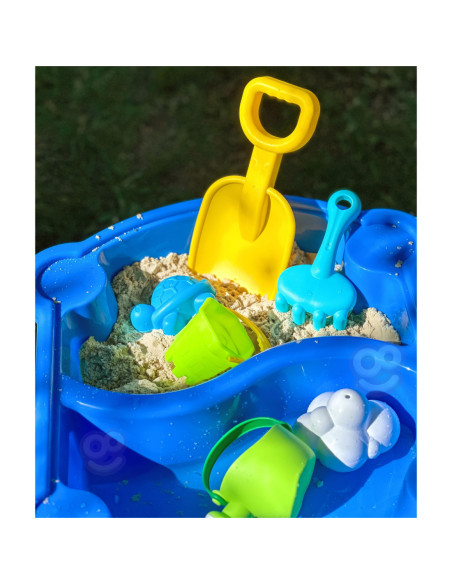 WOOPIE Stolik Wodny 2w1 Piaskownica 9 akc.