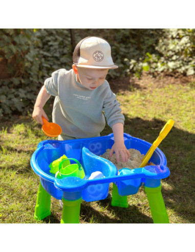 WOOPIE Stolik Wodny 2w1 Piaskownica 9 akc.