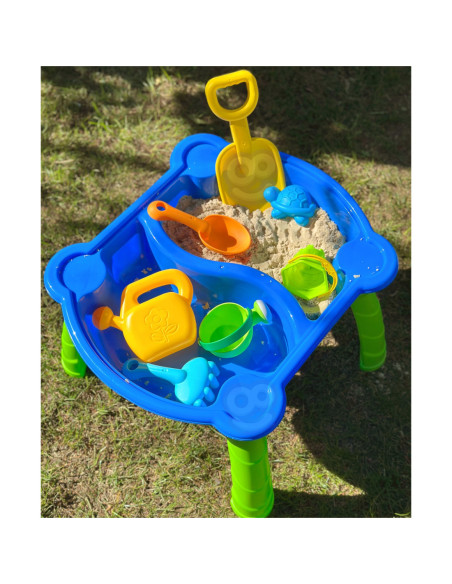 WOOPIE Stolik Wodny 2w1 Piaskownica 9 akc.