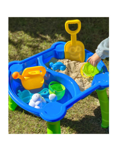 WOOPIE Stolik Wodny 2w1 Piaskownica 9 akc.