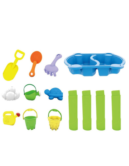 WOOPIE Stolik Wodny 2w1 Piaskownica 9 akc.