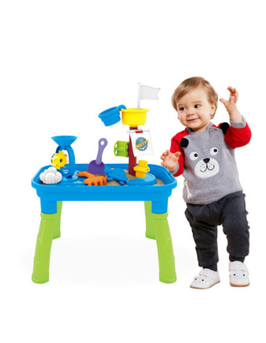 WOOPIE Stolik Wodny 2w1 Piaskownica Statek Piracki 6 akc.